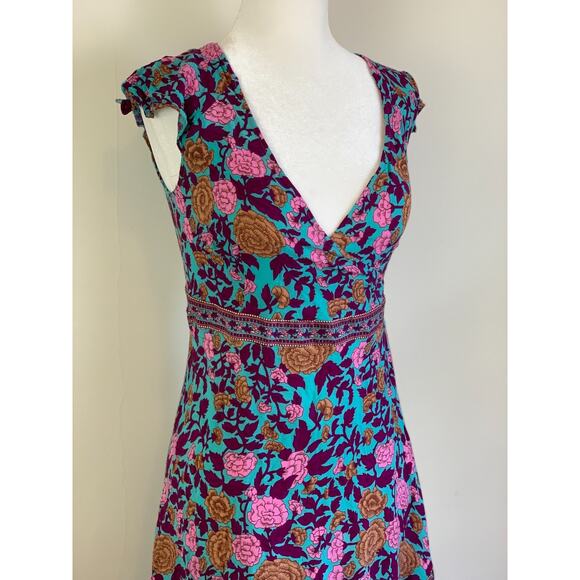 ARNHEM Spanish Rose Midi Dress Wrap AUS 8 US 4 Fit XS S - Picture 3 of 16